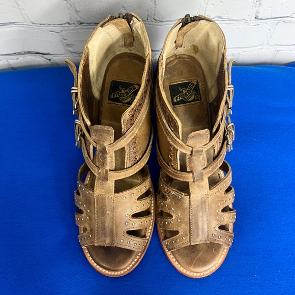 🚫SOLD! •BRAND NEW! |•FREEBIRD🦅BY STEVEN•| Connor Sandal Bootie Distressed Leathe - Picture 11 of 16